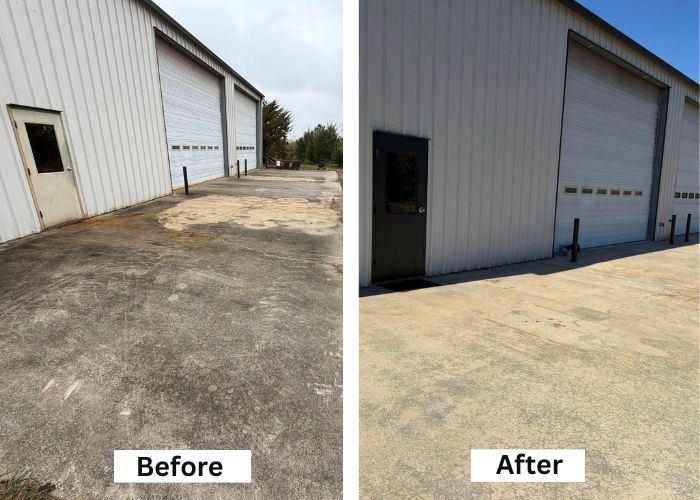 Commercial Services before after cleaning project in Graham NC
