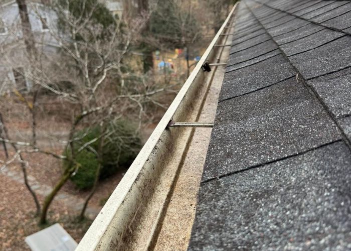 Gutter Cleaning before after cleaning project in Alamance County NC