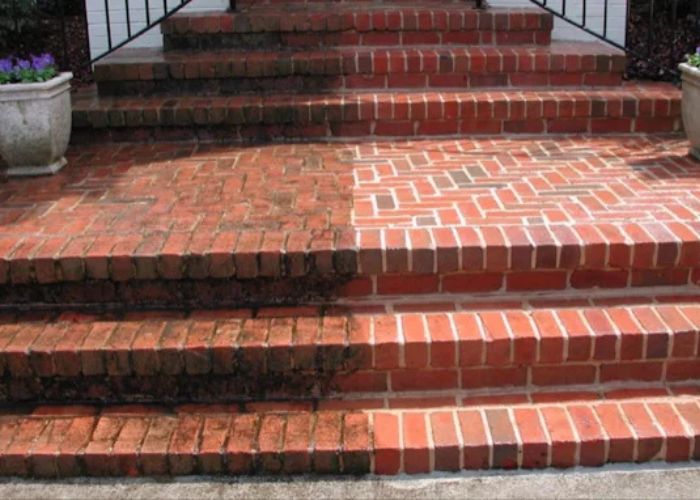 Pressure Washing before after cleaning project in Orange County NC
